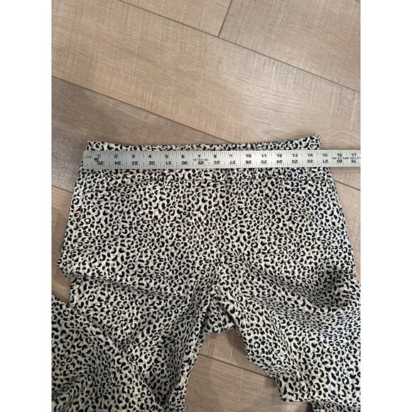 Loft Outlet Womens Skinny Ankle Pants Leopard Print 4P Petite Cotton/Spandex - Picture 4 of 8
